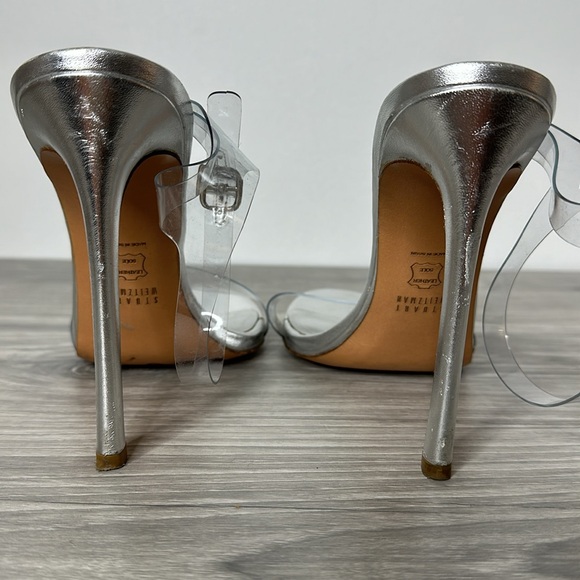 Stuart Weitzman
Stuart Weitzman Silver PVC Ankle Strap Sandals Size11 - Picture 6 of 9